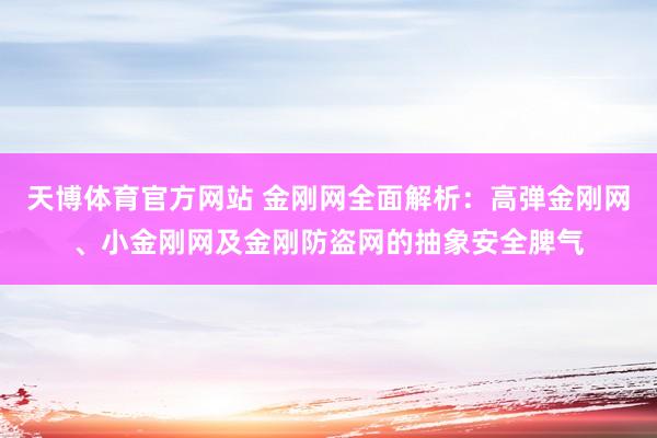 天博体育官方网站 金刚网全面解析：高弹金刚网、小金刚网及金刚防盗网的抽象安全脾气