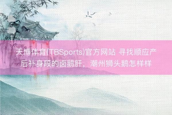 天博体育(TBSports)官方网站 寻找顺应产后补身段的卤鹅肝，潮州狮头鹅怎样样