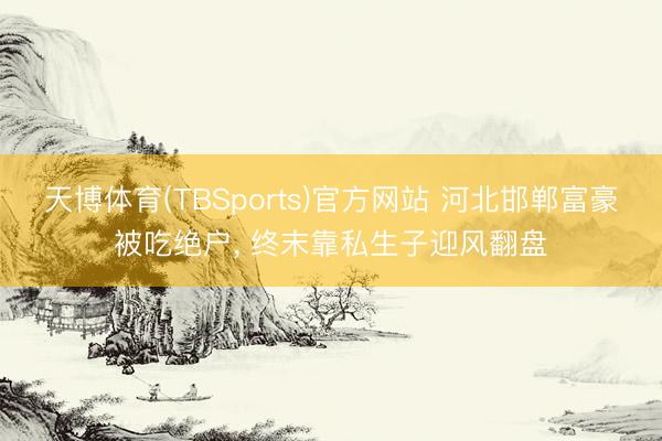 天博体育(TBSports)官方网站 河北邯郸富豪被吃绝户， 终末靠私生子迎风翻盘