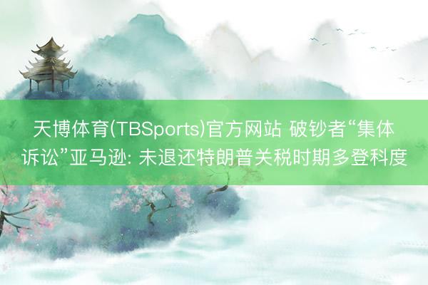 天博体育(TBSports)官方网站 破钞者“集体诉讼”亚马逊: 未退还特朗普关税时期多登科度